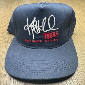 Vintage Minnesota Twins Kent Hrbek 1981-1994 baseball hat Dairy Queen logo back